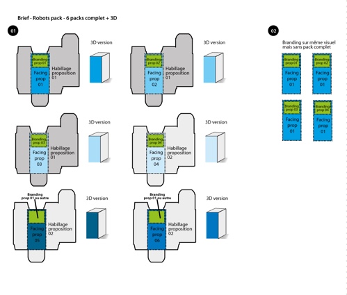 Exemple recherche packaging- Études déclinaisons projets